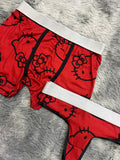 Hello Kitty Rojo Duo Unitalla Con Tanga