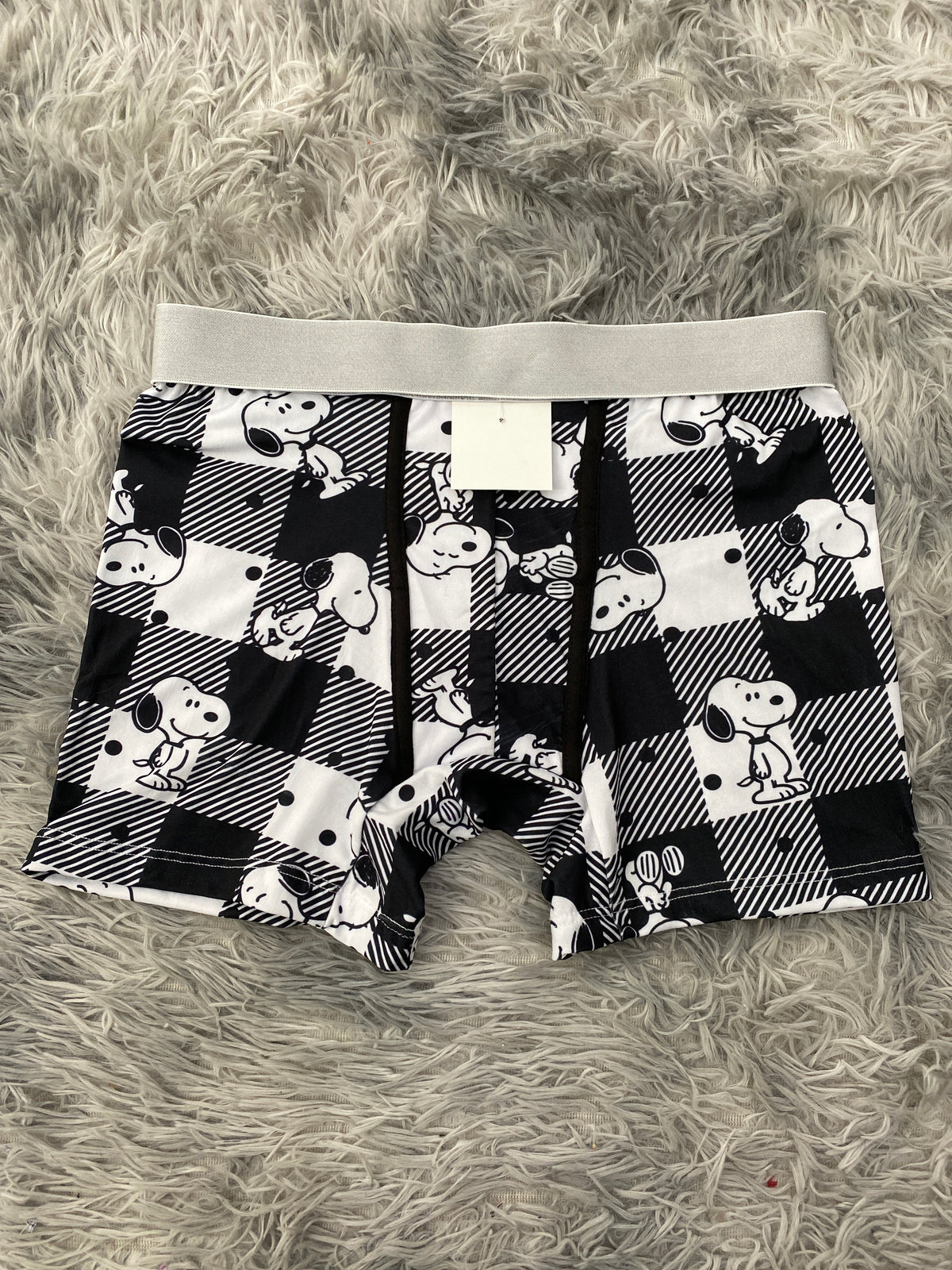 Snoopy Cuadros Rayados Boxer Hombre Unitalla
