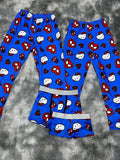 Spider Kitty Azul Pijama De 5 Piezas