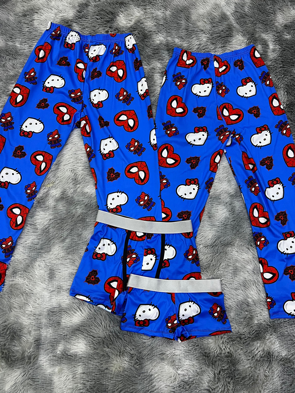 Spider Kitty Azul Pijama De 5 Piezas