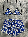 Hello Kitty Azul Con Puntos Top Con Short Brush