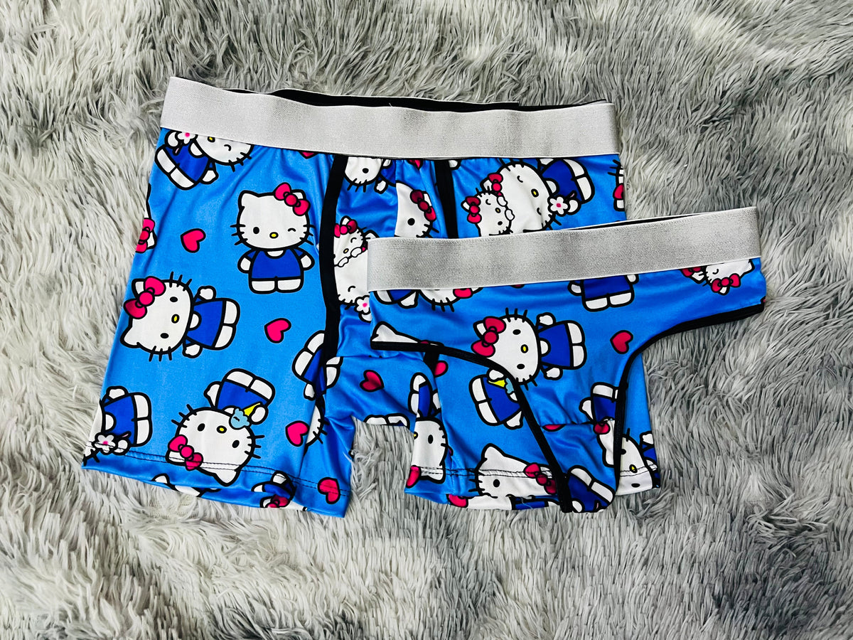 Hello Kitty Azul Duo Unitalla Con Tanga