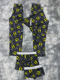 Batman Negro Cómics Pijama De 5 Piezas