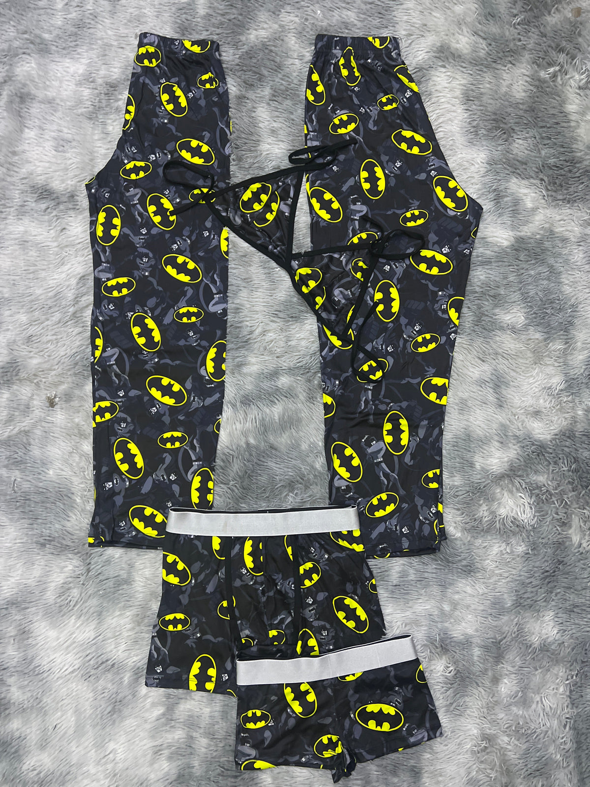 Batman Negro Cómics Pijama De 5 Piezas