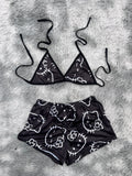 Hello Kitty Negro Top Con Short Brush