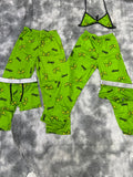Grinch Verde Grinch Cara Navideño Pijama De 5 Piezas