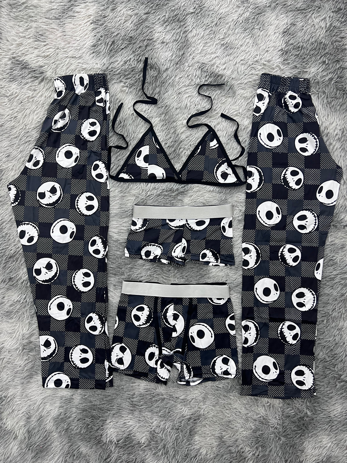 Jack Cuadros Rayados Pijama De 5 Piezas