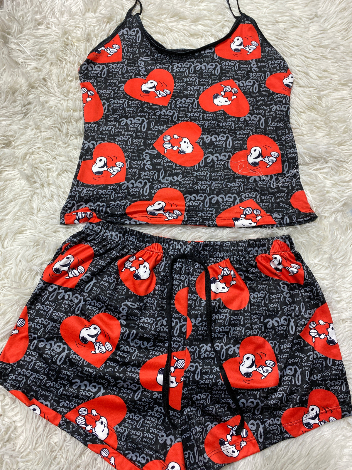Snoopy Love Blusa Con Short