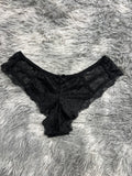 Líneas Delanteras Negro Tanga De Dama