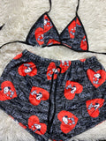 Snoopy Love Top Con Short Afelpado