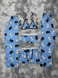 Chimuelo Dragón Y Luminosa Fondo Azul Pijama De 5 Piezas