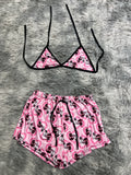 Spider Kitty Rosa Top Con Short Brush