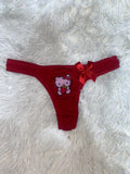 Hello Kitty Gruesa Color Rojo Tanga De Dama
