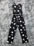 Hello Kitty Momia Fondo Negro Blusa Con Pantalón Pijama De Dama