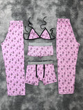 My Melody Flor Rosa Pijama De 5 Piezas