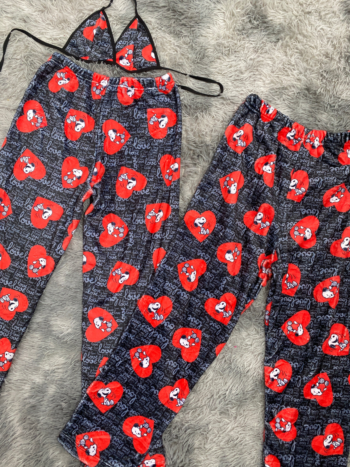 Snoopy Love Duo De Pijama Afelpada