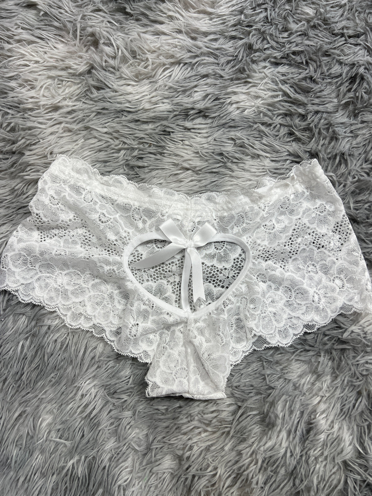 Cachetero Con Corazón Atras Blanco Tanga De Dama