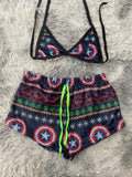 Capitán america navideño Top Con Short Afelpado
