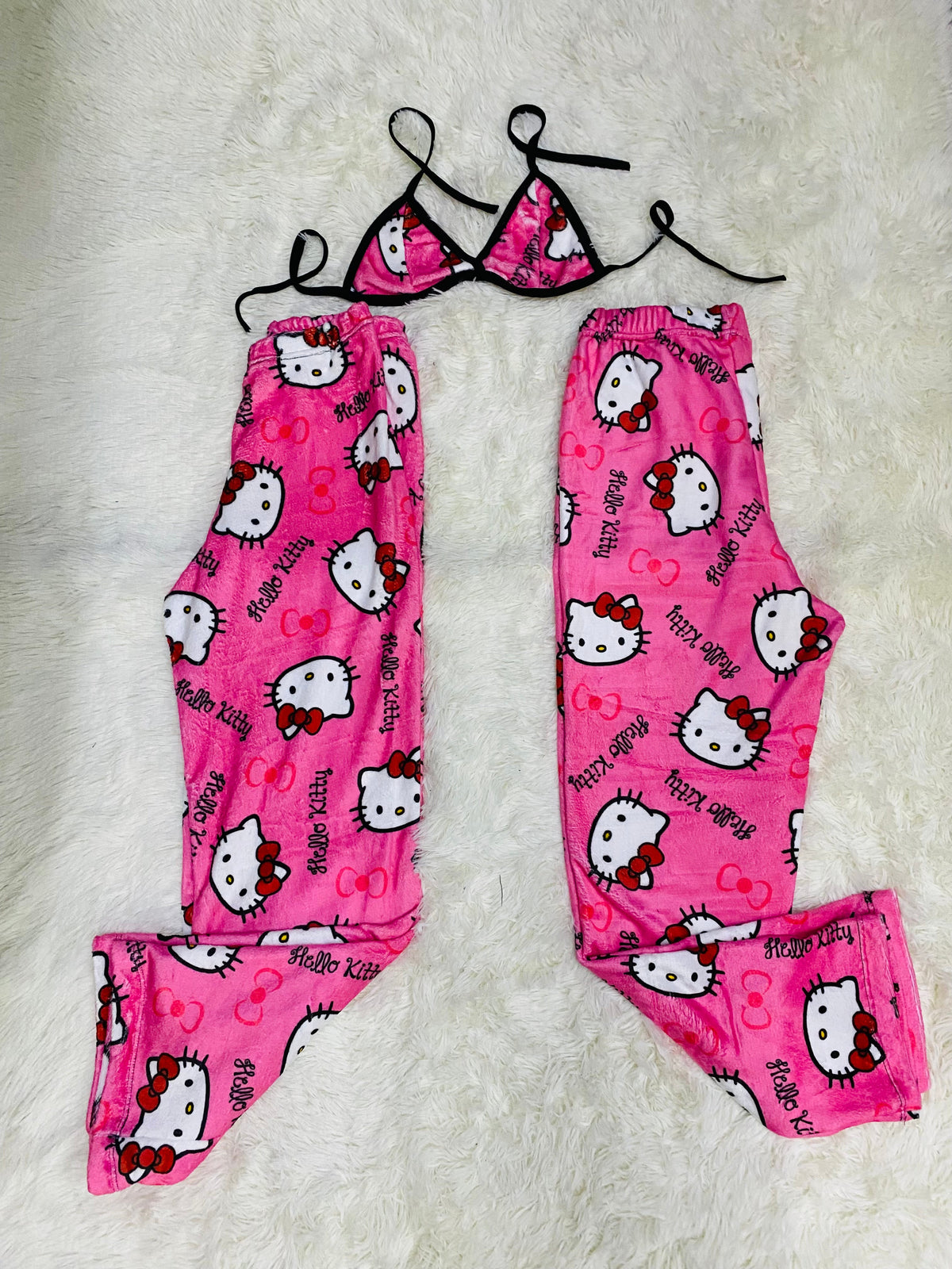 Hello Kitty Rosa Duo De Pijama Afelpada