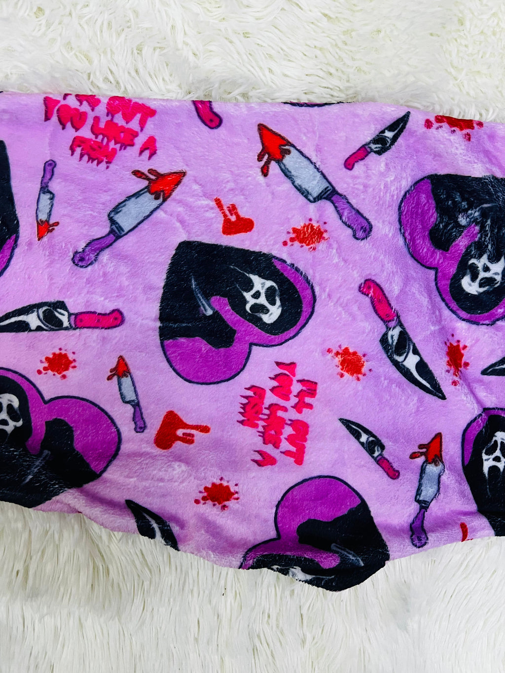 Scream Cuchillo Rosa Duo De Pijama Afelpada.