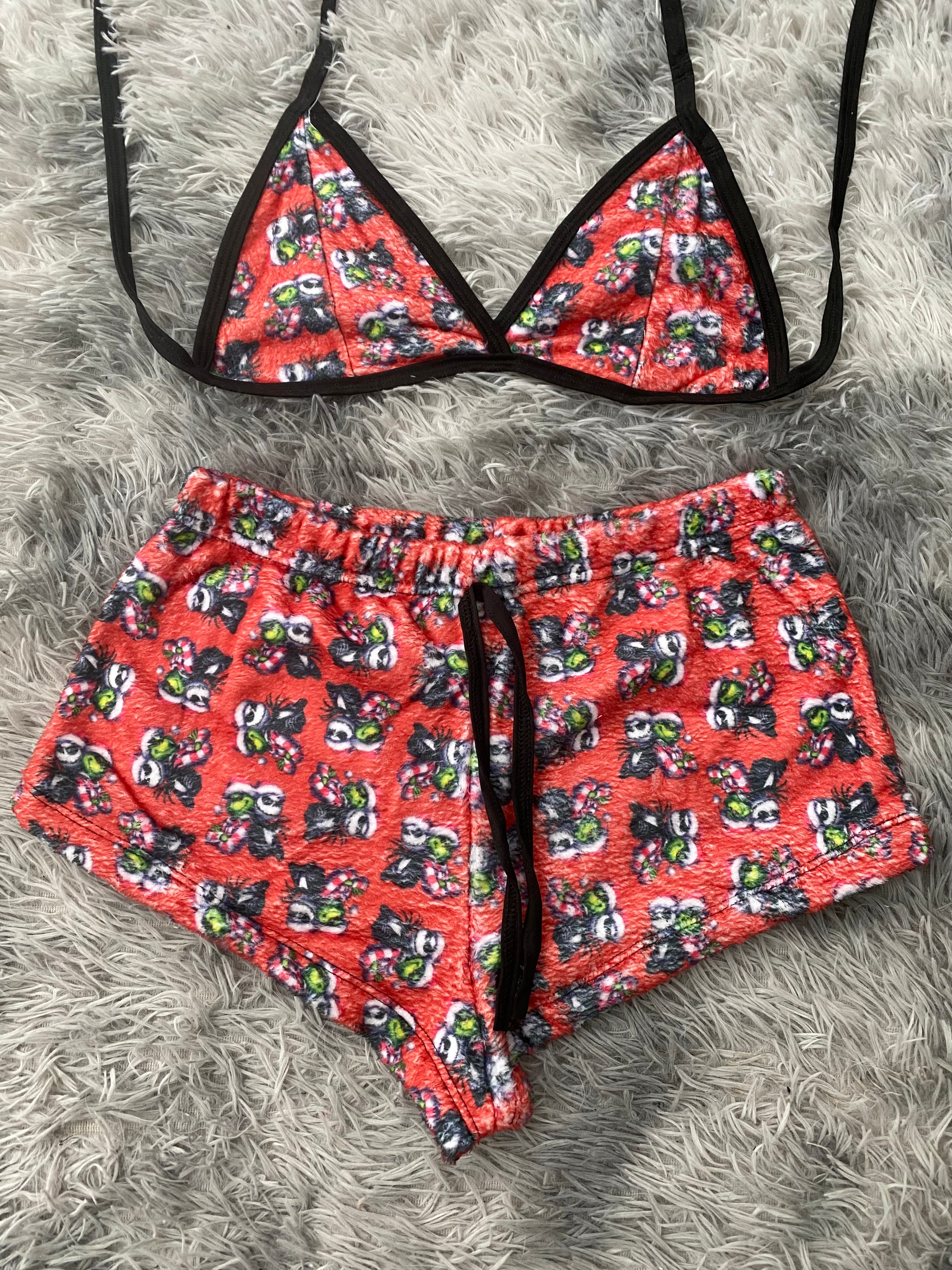 Grinch y jack Top Con Short Afelpado