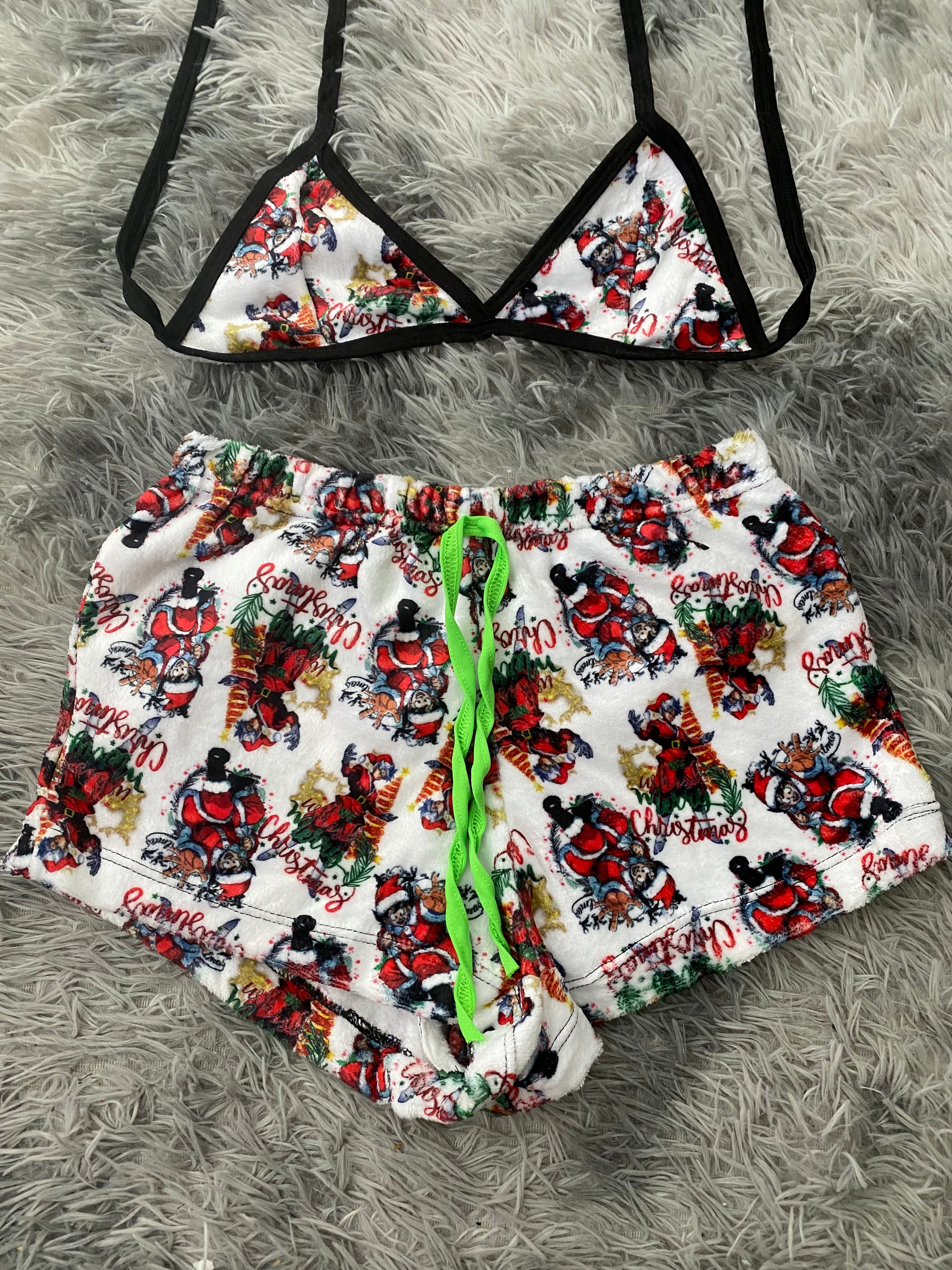 Goku navideño Top Con Short Afelpado