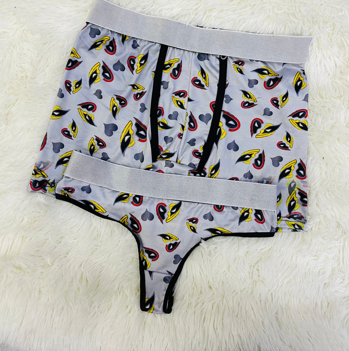 Wolverine Y Deadpool Gris Duo Unitalla Con Tanga