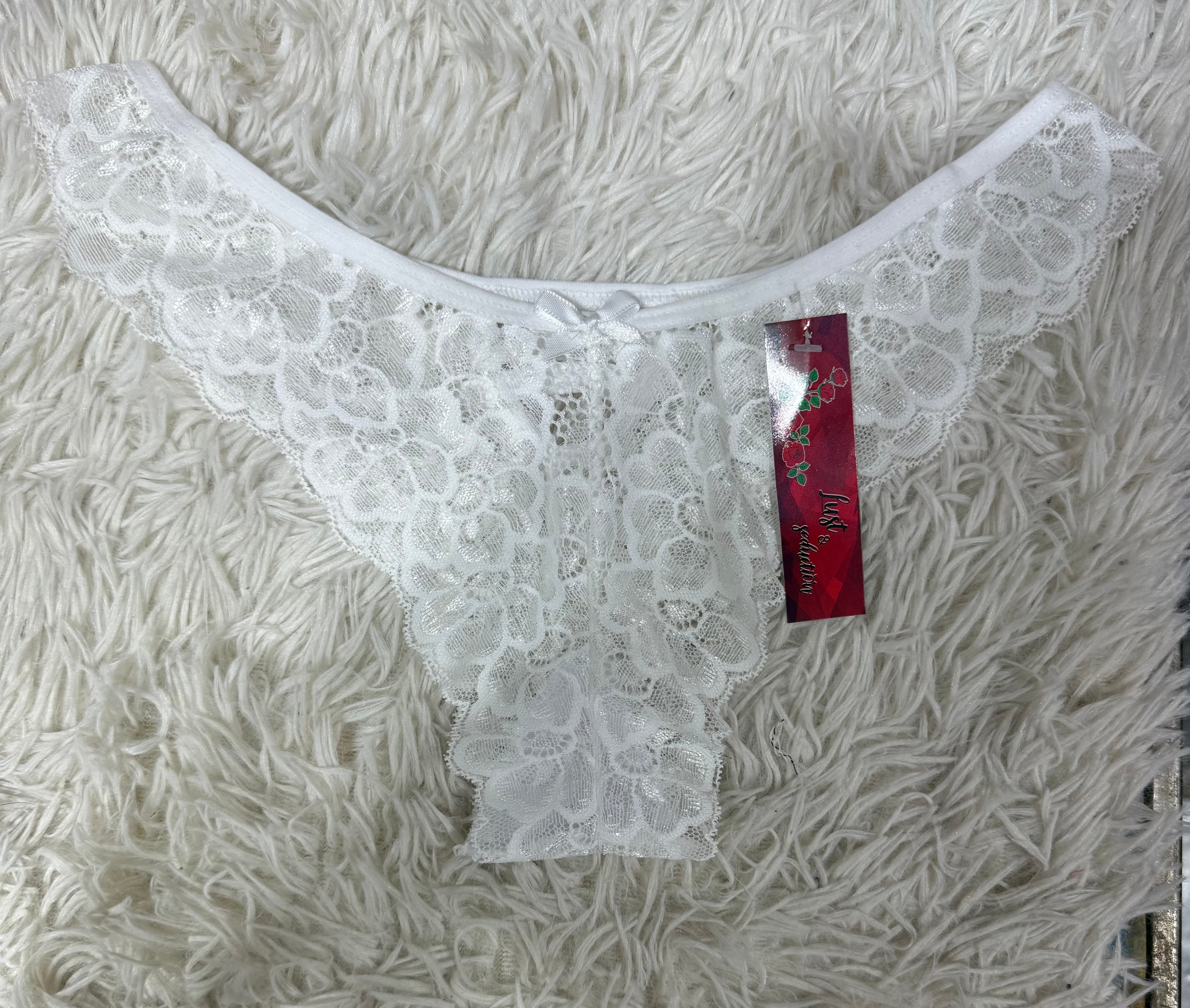 Blanca Tres Tiras Atras Tanga De Dama