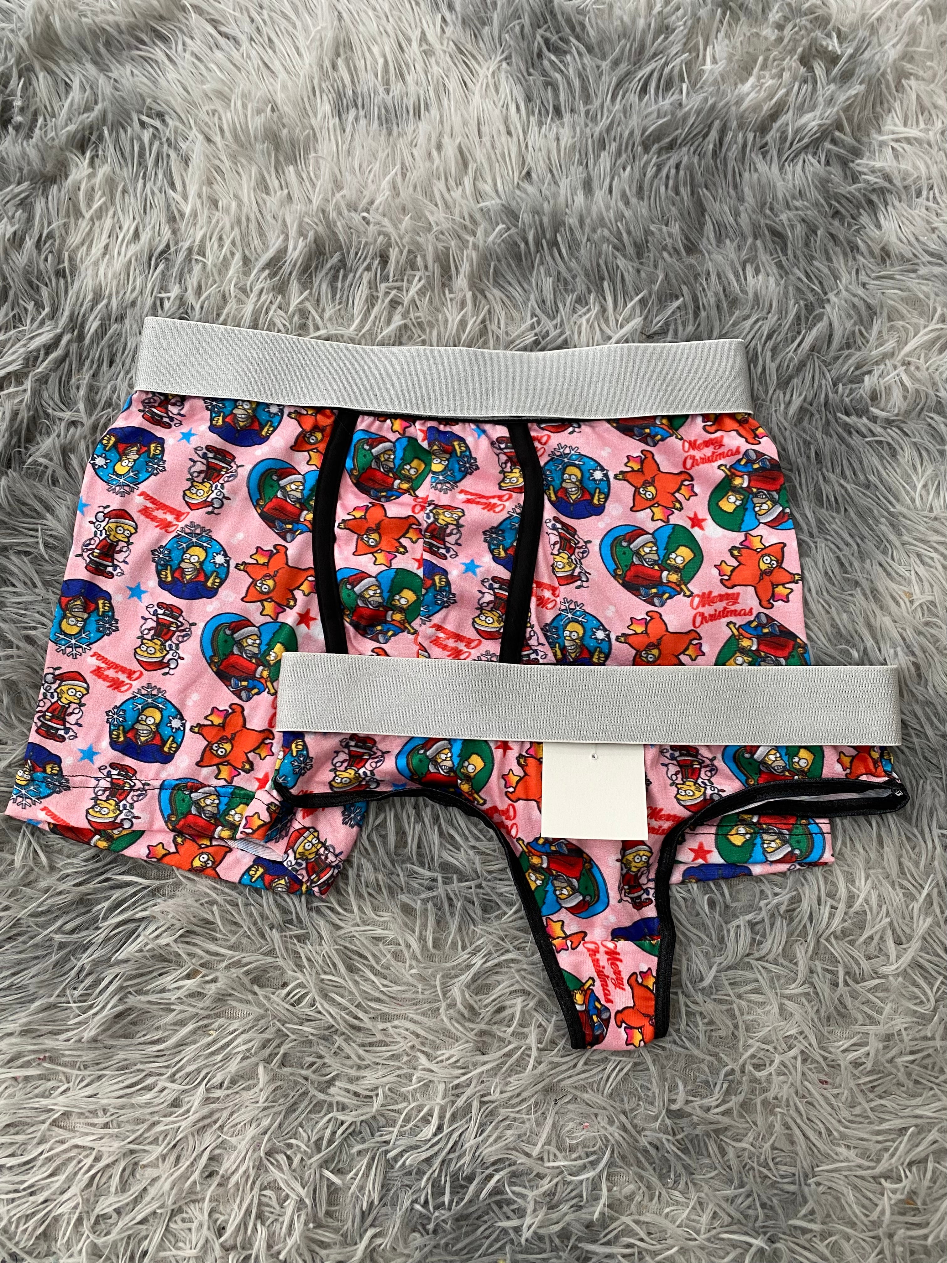 Los Simpson merry Christmas Duo Unitalla Con Tanga