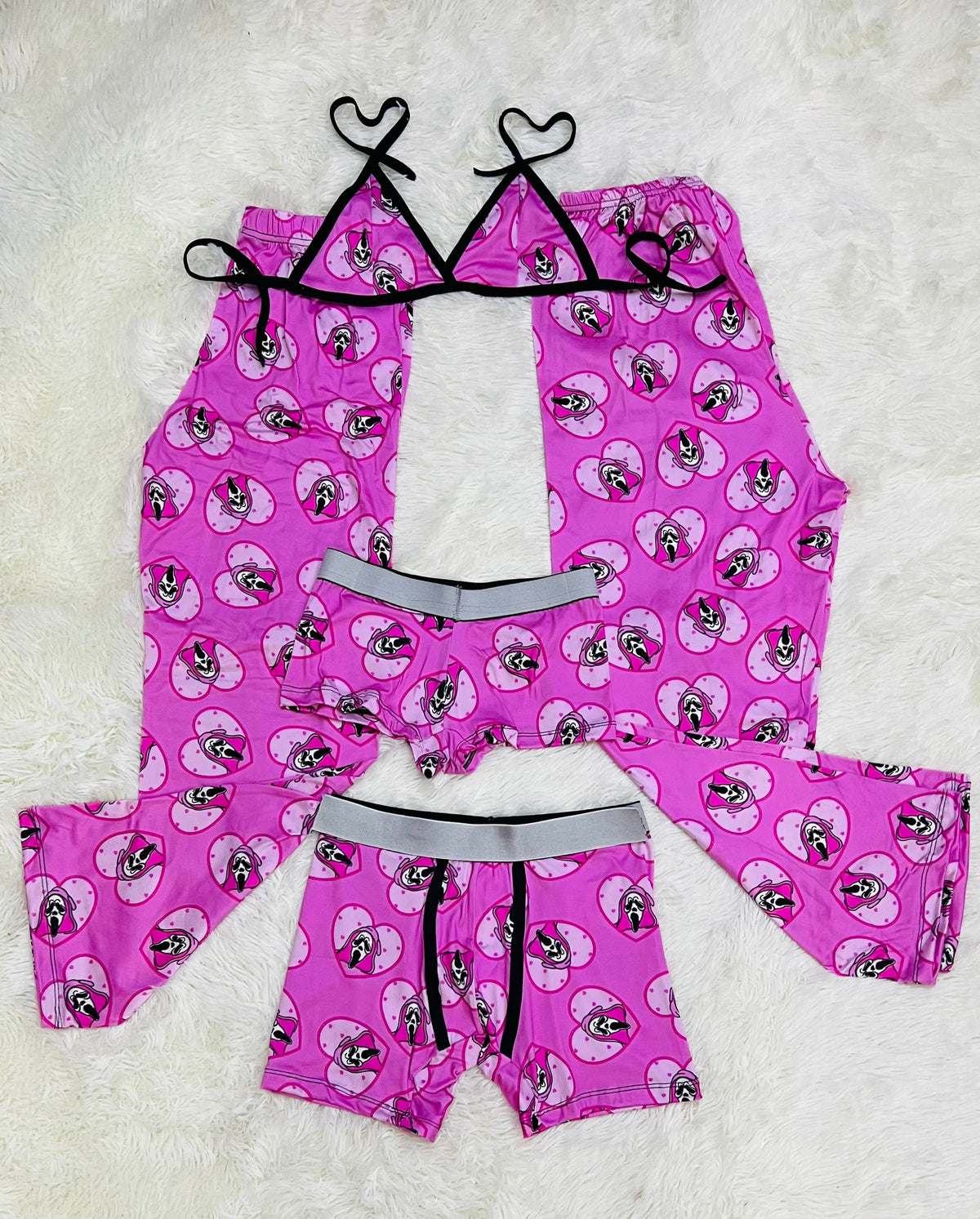 Scream Rosa Pijama De 5 Piezas