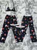 Spider Kitty Negro Pijama De 5 Piezas