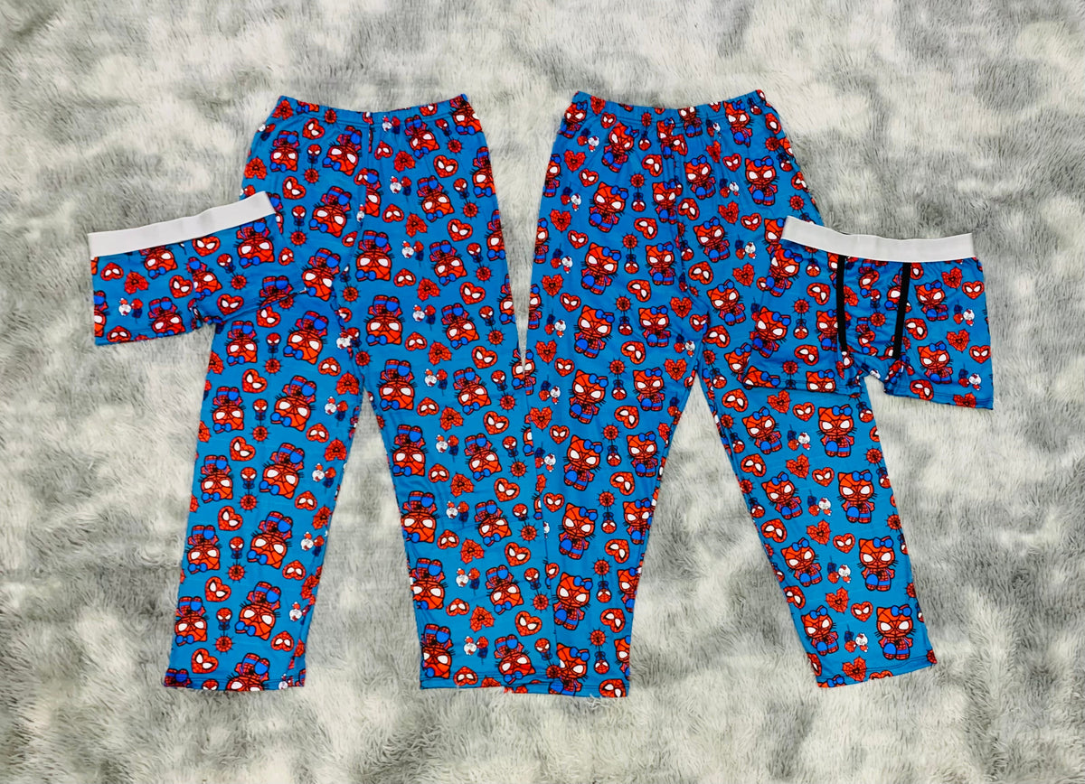 Spider Kitty Azul Pijama De 5 Piezas