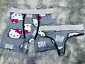Hello Kitty Gris Duo Unitalla Con Tanga