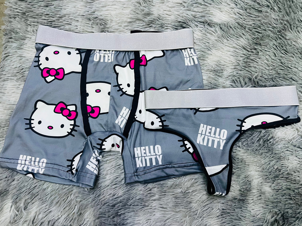 Hello Kitty Gris Duo Unitalla Con Tanga