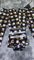 Grinch Checkered Navideño Pijama De 5 Piezas