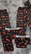 Cars Negro Nightwear Pijama De 5 Piezas