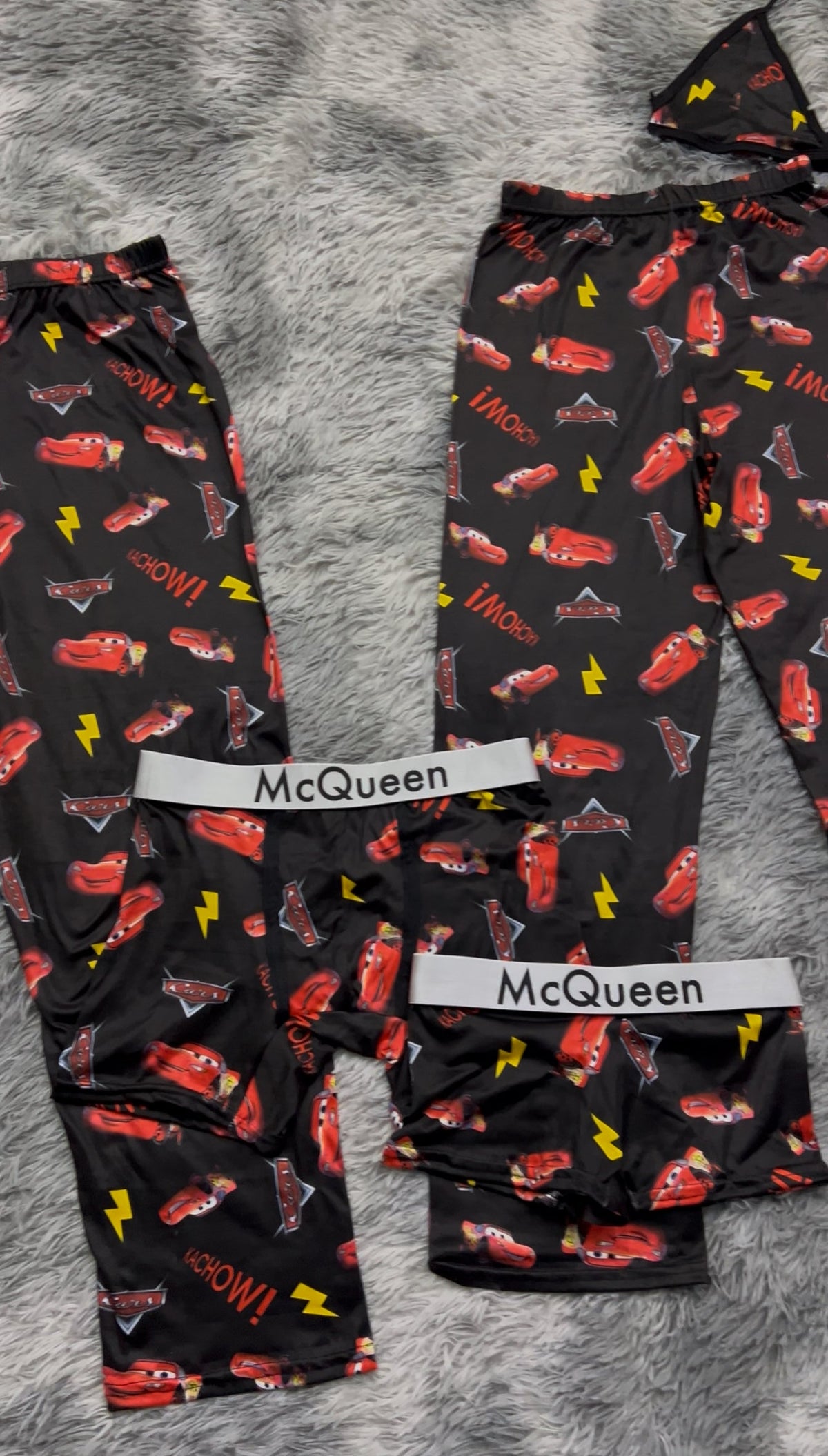 Cars Negro Nightwear Pijama De 5 Piezas