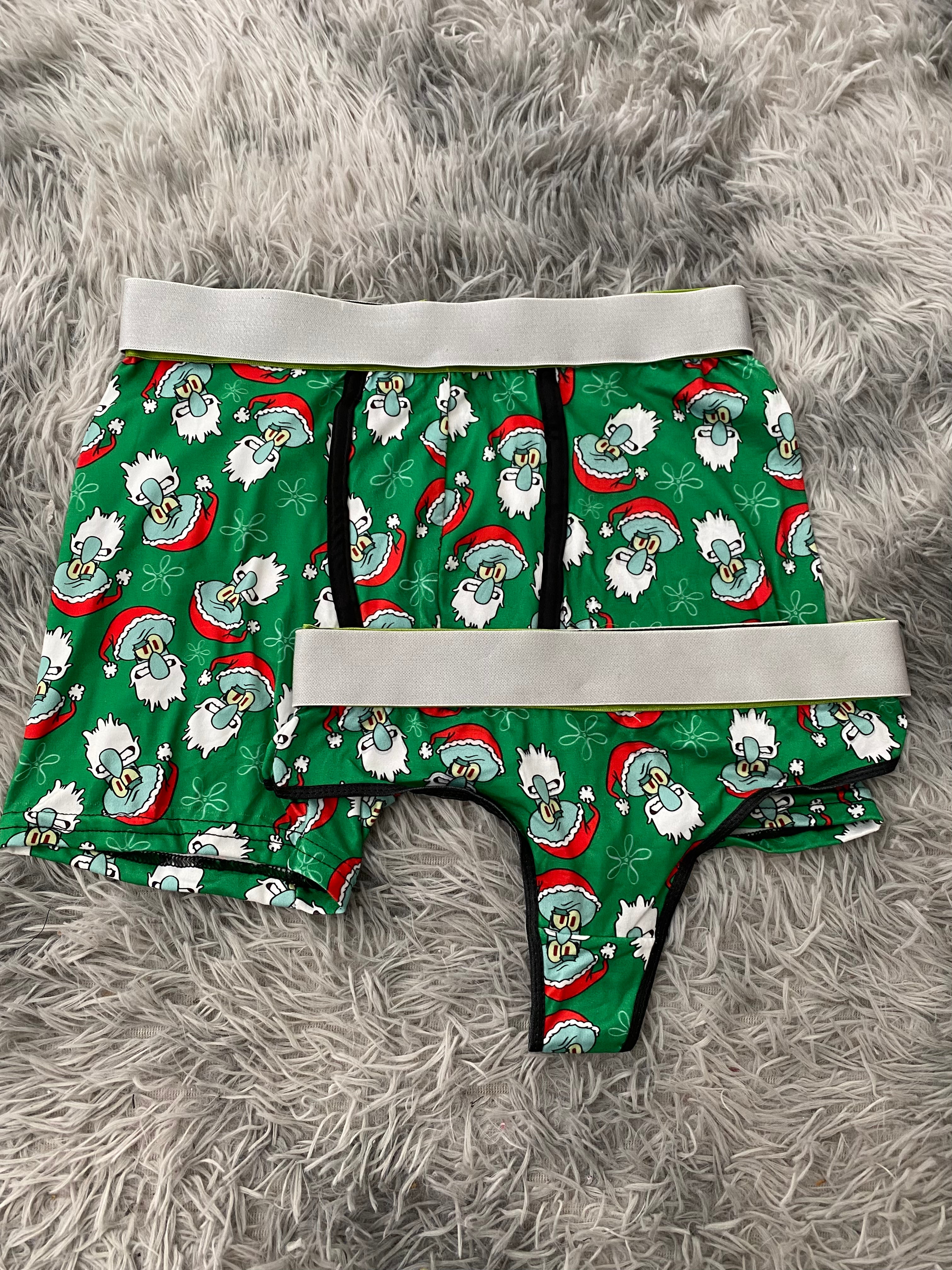 Calamardo navidad fondo verde Duo Unitalla Con Tanga