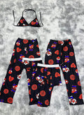 Spider Kitty Negro Pijama De 5 Piezas