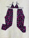 Scream Negro Duo De Pijama Afelpada.