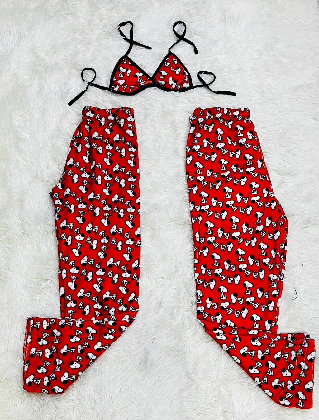 Snoppy Rojo Duo De Pijama Afelpada