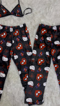 Spider Kitty Corazones Duo De Pijama Afelpada