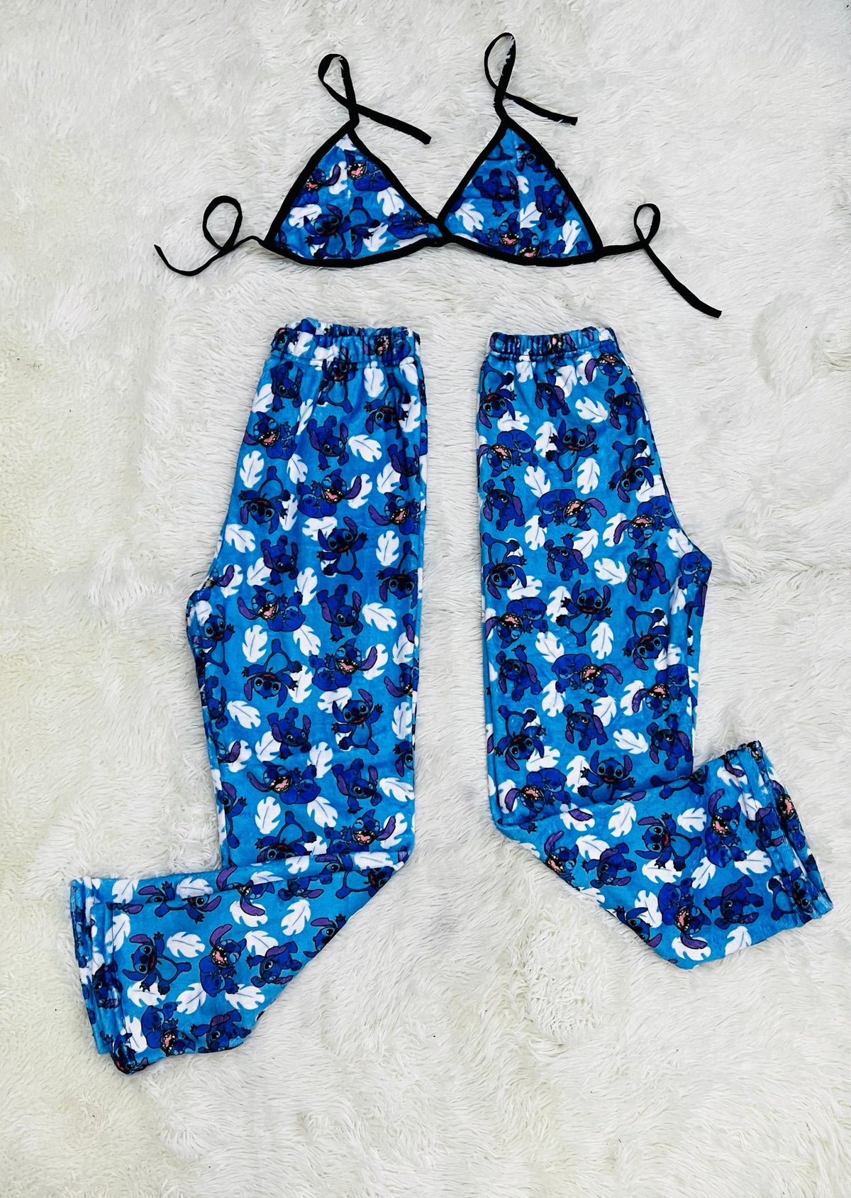 Stitch Hojas Duo De Pijama Afelpada