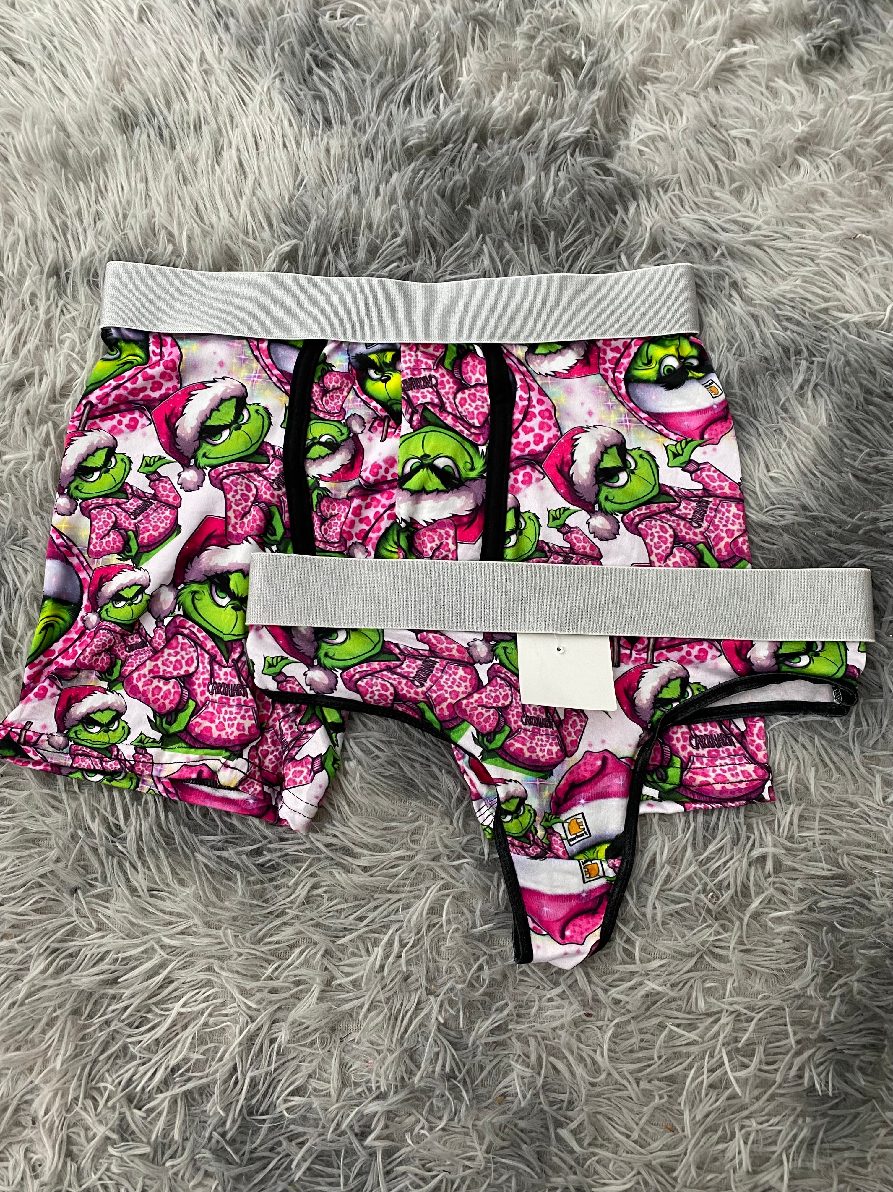 Grinch morado Duo Unitalla Con Tanga