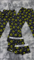 Batman Amarillo Y Gris Pijama De 5 Piezas