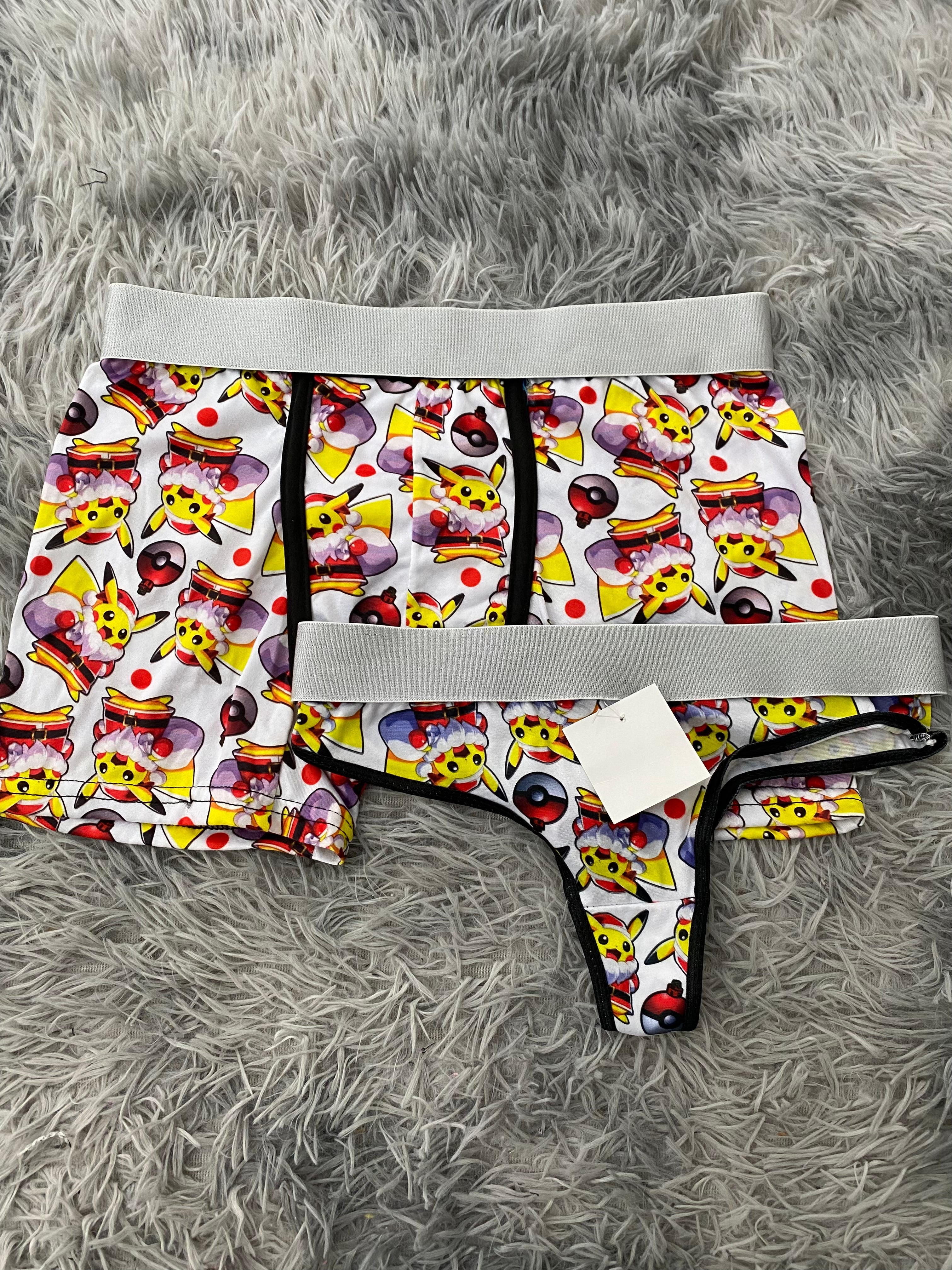 Pikachu santa claus Duo Unitalla Con Tanga