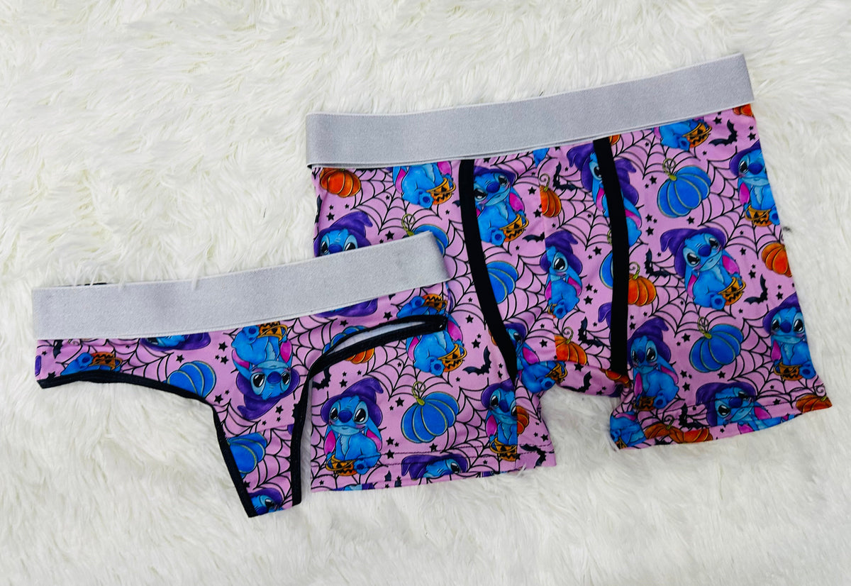 Stitch Halloween Boxer Con Tanga