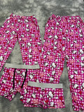 Hello Kitty Cuadros y Corazones Pijama De 5 Piezas