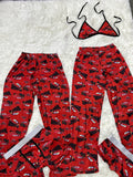 Cars Fondo Rojo Pijama De 5 Piezas