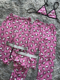 Hello Kitty Saludando Rosa Pijama De 5 Piezas
